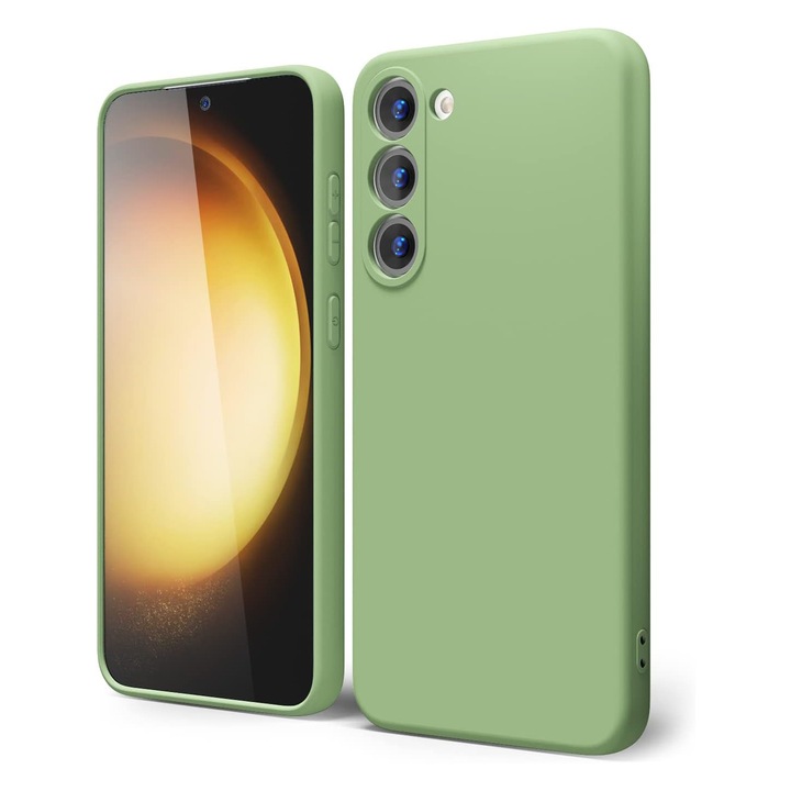 Калъф съвместим със Samsung S24 Premium Silicone Daden®, Защита на камерата, Удароустойчив, Премиум качество, Зелен