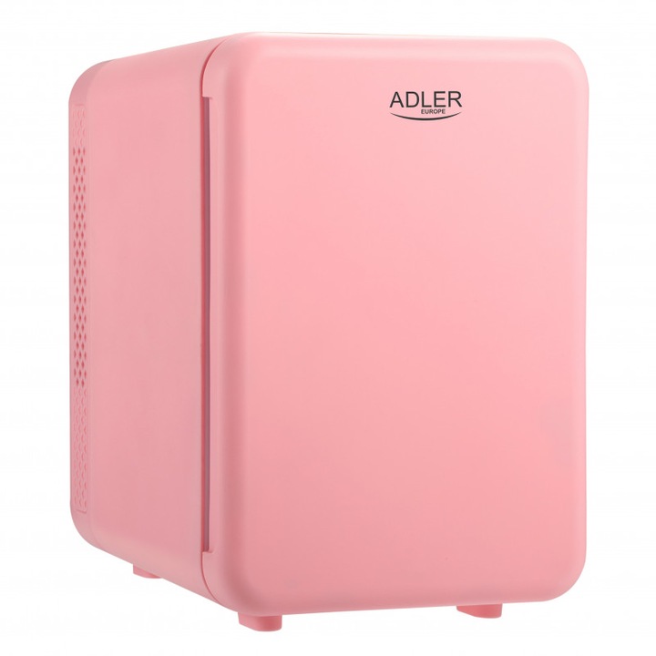 Мини хладилник Adler AD 8084, 12V/220V, 32-42 W, 4 L, Отопление/Охлаждане, Розов