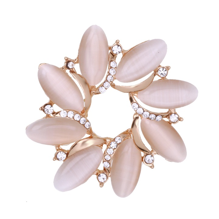 Martisor Brosa Coronita cu Pietre sidefate