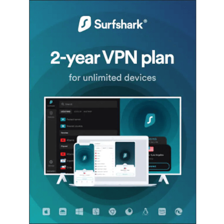 Licenta 2024 pentru Surfshark Starter VPN - 2-ANI / Nelimitate Dispozitive - Global