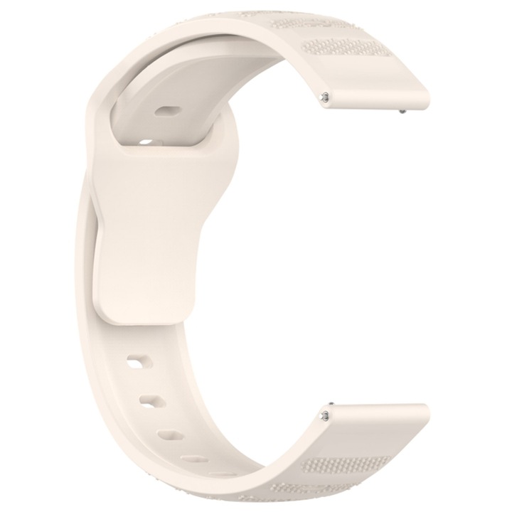 Curea pentru Huawei Watch GT 2 (46mm)/GT 2 Pro/GT 3 Pro (46mm)/Ultimate, Xiaomi Watch S1, Atlantic Smartwatch band, crem