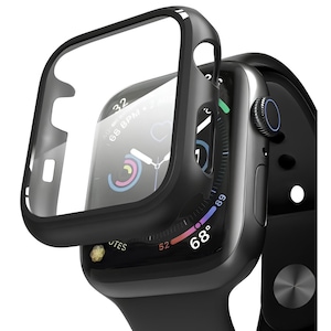 Husa Protectie pentru Apple Watch 40mm, Protectie Ecran, Ultra Slim, Full Cover, Anti Amprente, Anti Socuri, Anti Zgarieturi, Aplicare Usoara, Negru Mat