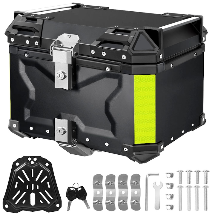 Geanta moto topcase Monokey, Portbagaj pentru motocicleta, Latauar, 45 l, Negru