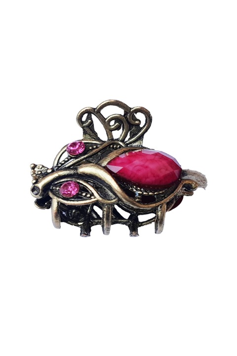 Hajcsat méh alakú, Vintage, 2,5 cm, rózsaszín, 99BJ