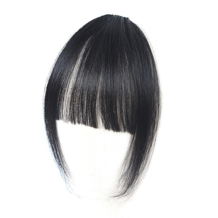 Breton Negru, Animis Beauty ®, fibra sintetica cu aspect natural, cu clips