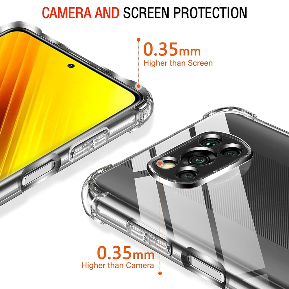 Husa antisoc pentru Xiaomi Poco X3 / Poco X3 NFC / Poco X3 Pro, Accesorio Shockproof Silicone, Transparent