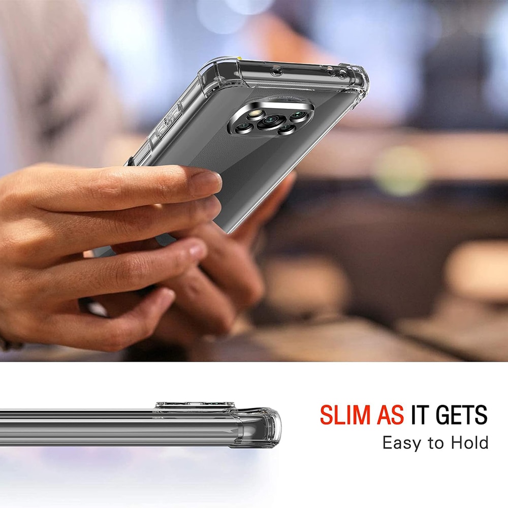 Husa antisoc pentru Xiaomi Poco X3 / Poco X3 NFC / Poco X3 Pro, Accesorio Shockproof Silicone, Transparent