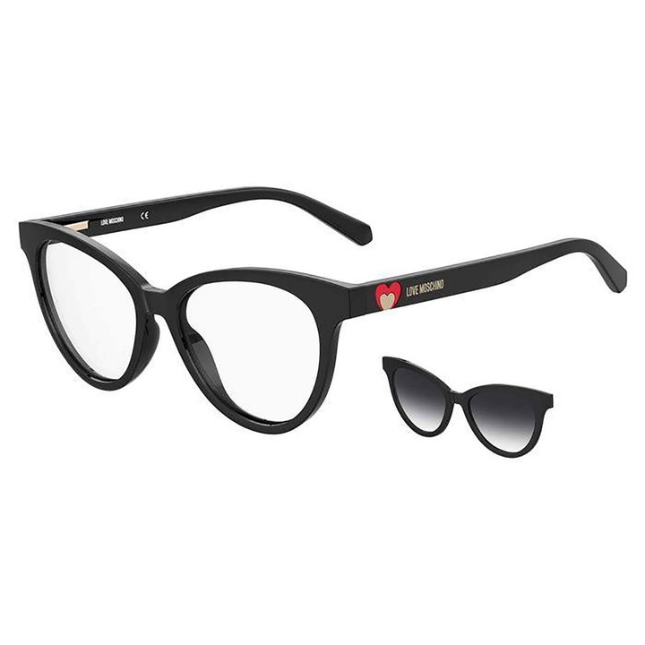 Rame ochelari de vedere Femei Love Moschino MOL052/CS 807/9O, Plastic, Negru, 52 mm
