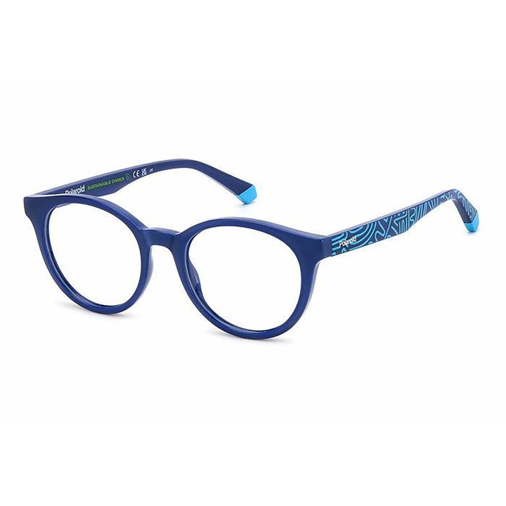 Ochelari cu rame pentru copii, POLAROID KIDS, Acetat, 44-16-140 mm, Albastru