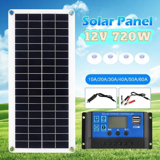 Panel solar 1000w 12v célula solar 10a-60a kit de placa solar para Ph Rv  coche mp3 pad charr al aire libre