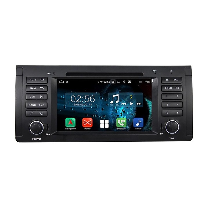 Navigatie BMW Seria 5 E39 X5 E53 cu sistem android 4+64GB carplay wireless