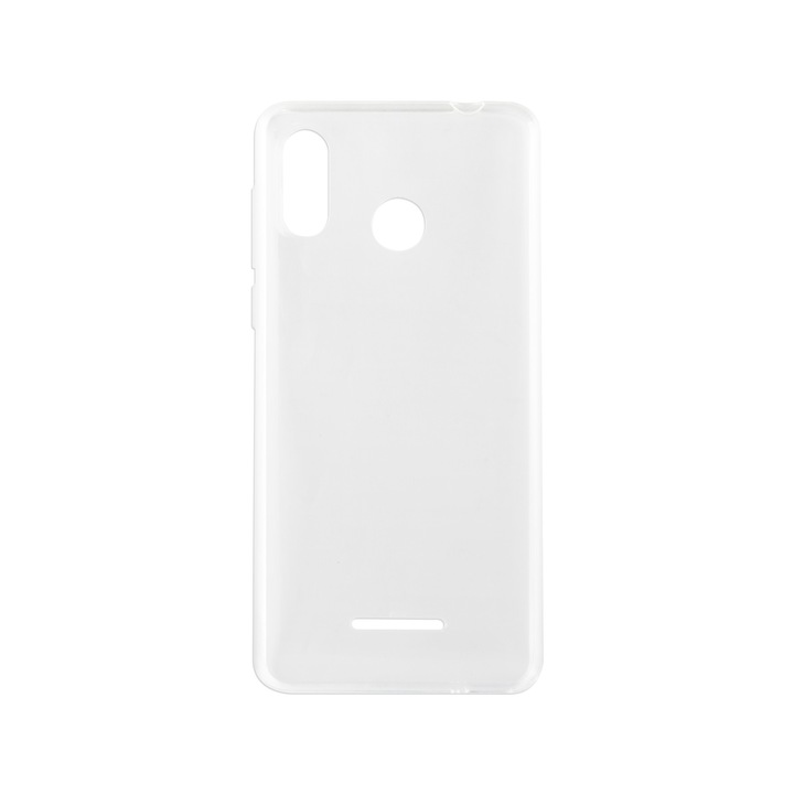 Заден предпазен капак, съвместим със смартфон Allview A20 Lite, полупрозрачен силикон, бял