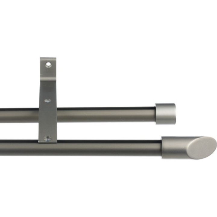 Galerie Dubla Aluminiu Onix, Prindere De Perete, Ø 20 Mm Bronz 100 Cm