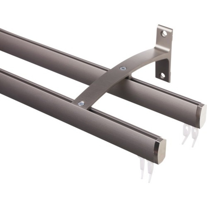 Galerie Dubla Aluminiu, Prindere De Perete, Bronz 100 Cm