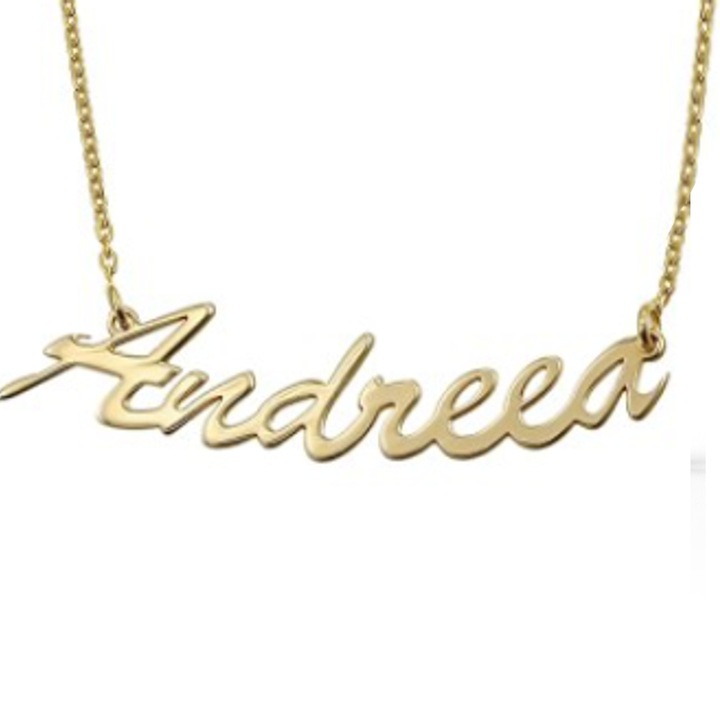 Colier din aur galben cu nume Andreea