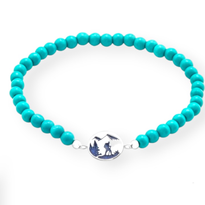 Bratara cristale turcoaz