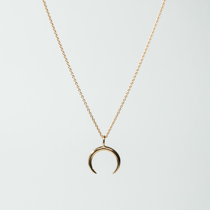 Colier din argint aurit Golden Half Moon