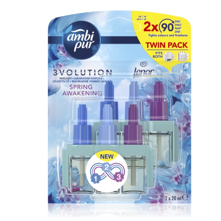 Utántöltő Febreze 3Volution Spring Awakening szobafrissítő, 2x20ml