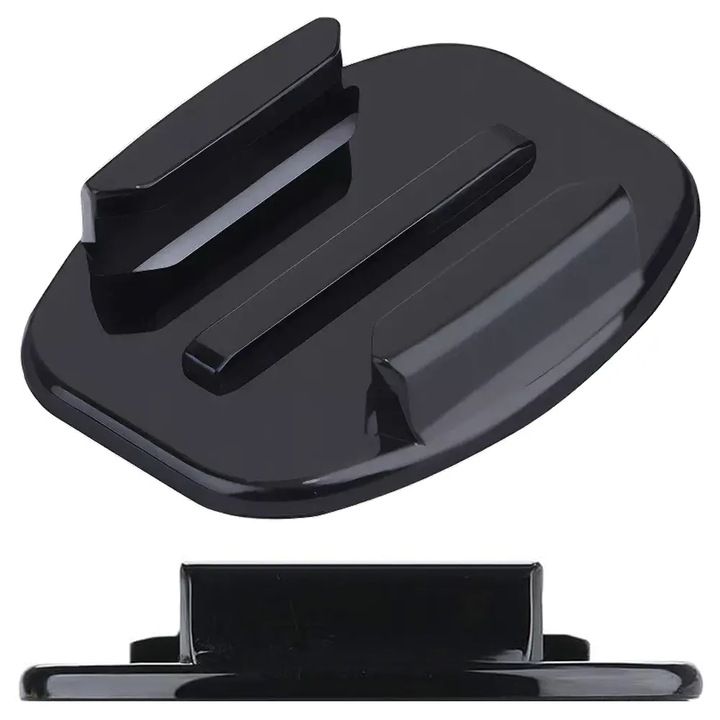 2 darabos tartozékkészlet, GearPro, sportkamerákhoz, kompatibilis a GoPro Hero 12 11 11 11 10 9 9 8 7, videokamerák gyorscsatlakozója, matricák, 3M lapos domború, fekete
