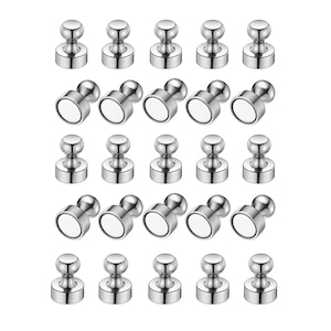 Set 25 magnet neodim puternic disc, Axroad Mall, Magnetism mai puternic, Prevenirea ruginii si a coroziunii, Usor de tinut, Durabil, Reutilizabile, Metal, 12mmx12mmx16mm, Argintiu