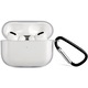 Husa de protectie Apple AirPods Pro, Incarcare Wireless, Strat Oleofob, Breloc, Silicon, 2.0 mm, Transparent