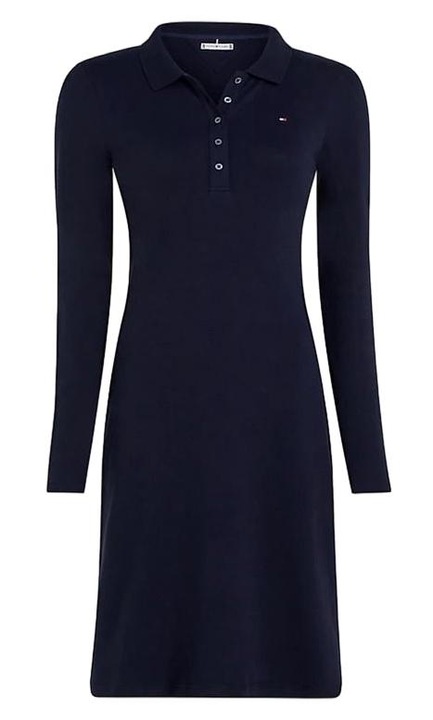 Rochie polo pentru femei, Tommy Hilfiger, WW0WW39794 DW5, Bumbac, Bleumarin, Bleumarin