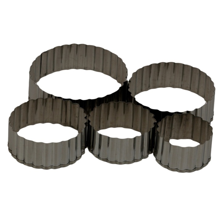 Set forme prajituri, decupatoare, 5 buc, otel, OnemisFlot