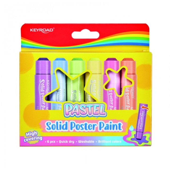 Set 6 creioane colorate, Keyroad, Multicolor