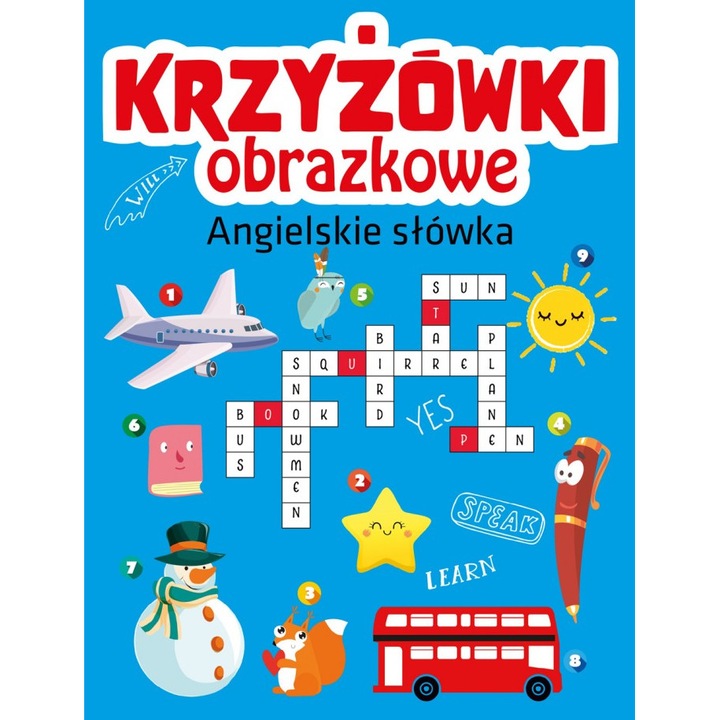Angielskie słówka. Krzyżówki obrazkowe, Opracowanie zbiorowe