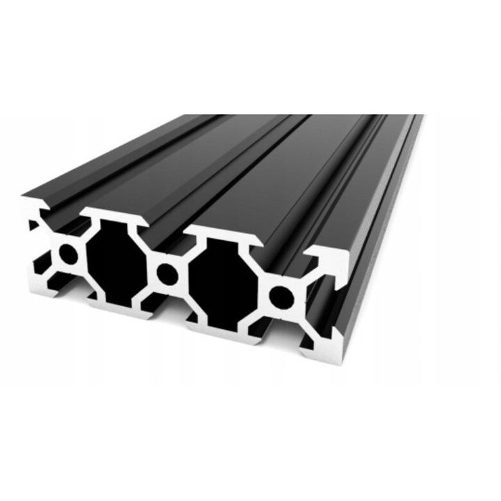 Profil Constructiv, Aluminiu, V-Slot 20x60mm, Negru, 60cm