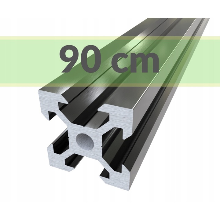 Profil Constructiv Aluminiu V-Slot, 20x20x900mm, Negru