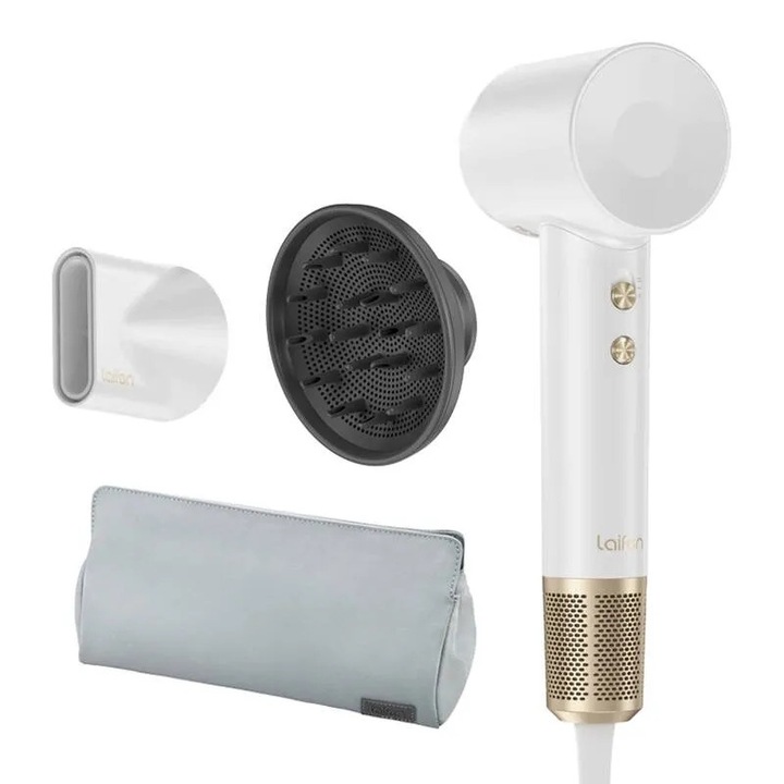 Hajszárító ionizációval, Laifen, 1600 W, fehér