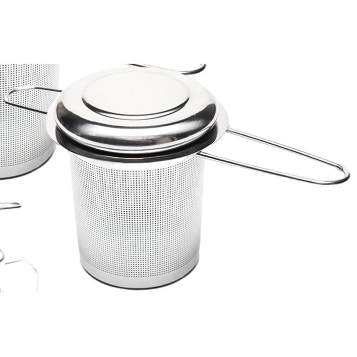 Strecuratoare de ceai, Inox, 5x6.5 cm, Argintiu