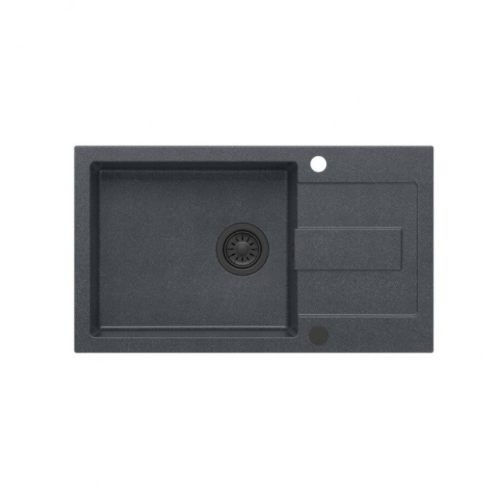 Chiuveta, Quadron, Granit, 32 l, Negru
