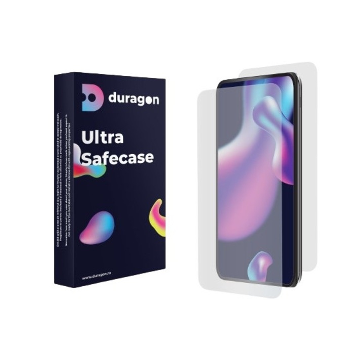 Set folie silicon Duragon, compatibila cu Micromax Canvas Selfie 3 Q460, antibacterian, protectie fata si spate