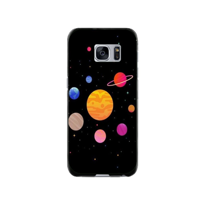 Персонализиран калъф за плуване и силиконово фолио за Samsung Galaxy S7, цветен модел Galaxy, многоцветен, S1D1M0283