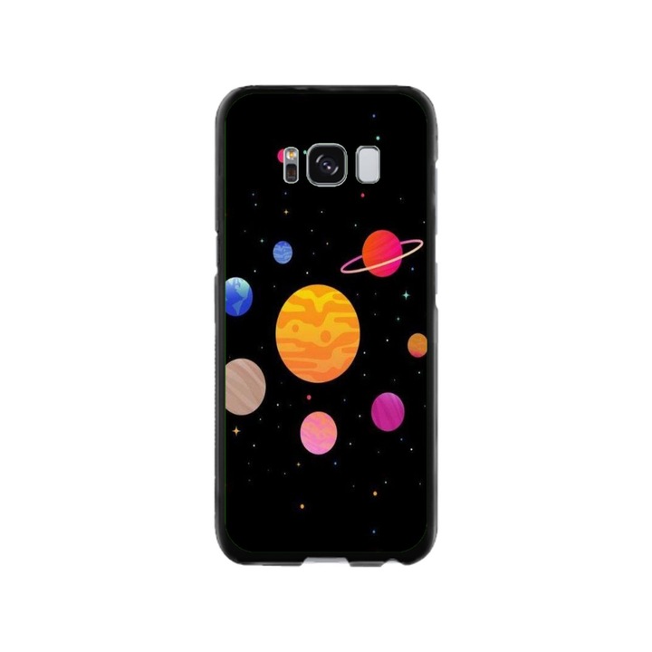 Персонализиран калъф за плуване и силиконово фолио за Samsung Galaxy S8 Plus, цветен модел Galaxy, многоцветен, S1D1M0283
