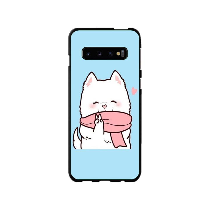 Husa personalizata HQPrint pentru Samsung Galaxy S10 Plus, model Cute Puppy, multicolor, S1D1M0232