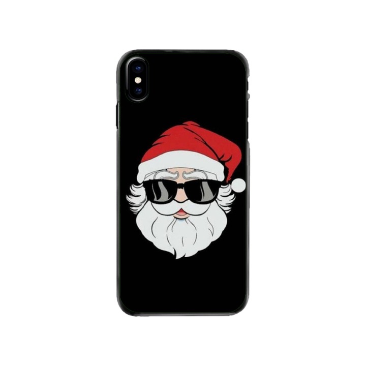 Персонализиран калъф за плуване и силиконов калъф за Apple iPhone XS Max, модел Cool Santa, многоцветен, S1D1M0046