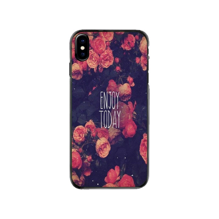 Husa personalizata HQPrint si Folie de Silicon pentru Apple iPhone XS, model Enjoy Today, multicolor, S1D1M0037