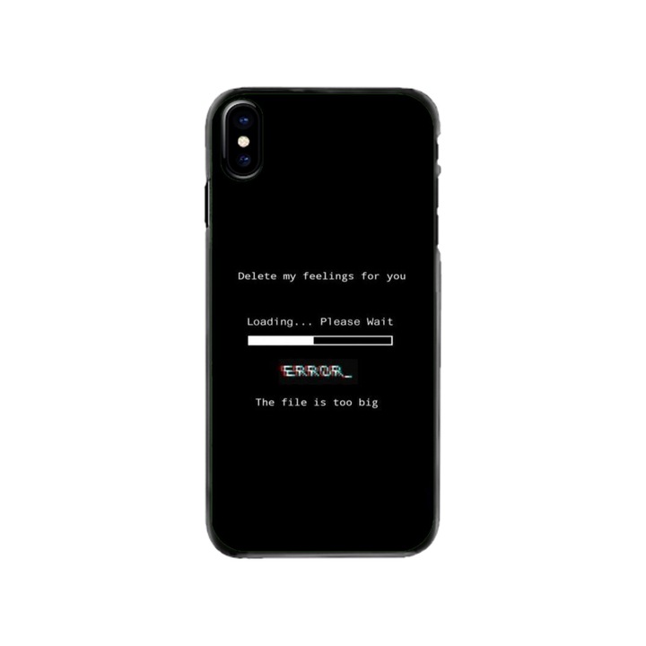 Персонализиран калъф за плуване и силиконово фолио за Apple iPhone XS Max, модел Delete Feelings, многоцветен, S1D1M0069