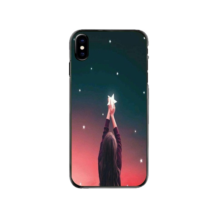 Husa personalizata HQPrint si Folie de Silicon pentru Apple iPhone XS, model Star stealing, multicolor, S1D1M0292
