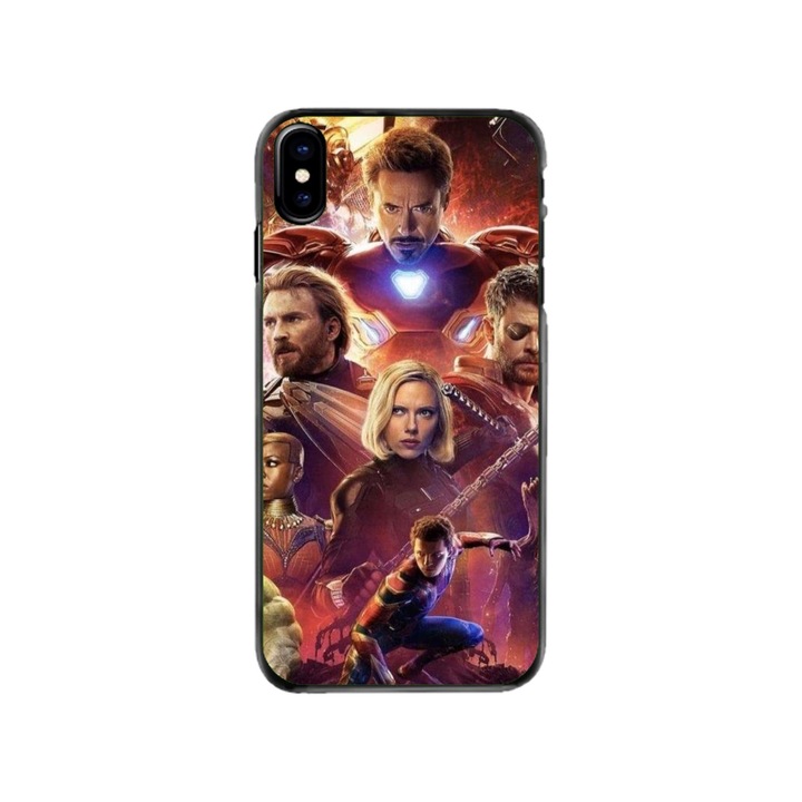 Персонализиран калъф за плуване и силиконово фолио за Apple iPhone XS Max, модел Avengers Infinity War, многоцветен, S1D1M0010
