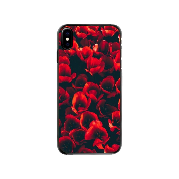 Персонализиран калъф за плуване и силиконово фолио за Apple iPhone XS Max, модел Flowers #24, многоцветен, S1D1M0386