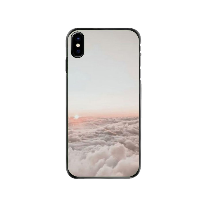 Husa personalizata HQPrint si Folie de Silicon pentru Apple iPhone XS, model Sky, multicolor, S1D1M0061