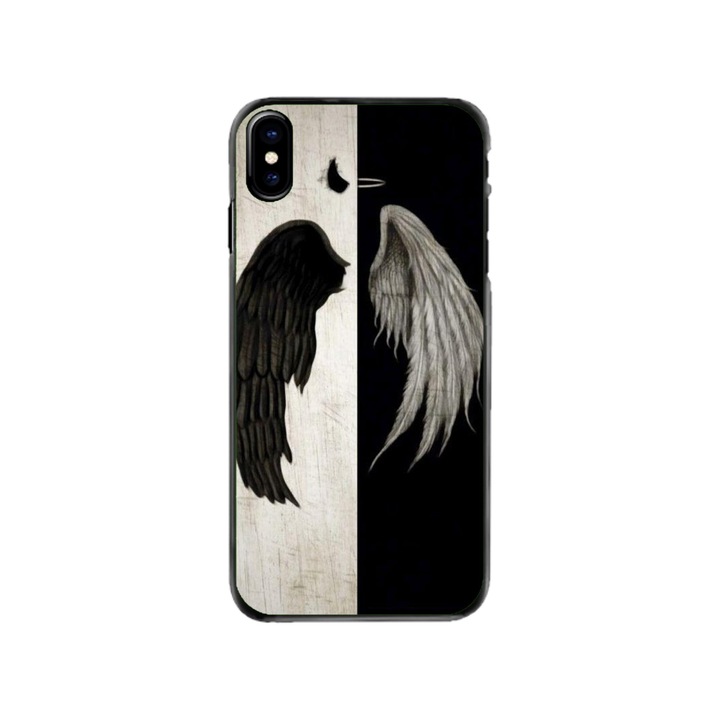 Персонализиран калъф за плуване и силиконово фолио за Apple iPhone XS Max, модел Angel Wings, многоцветен, S1D1M0004