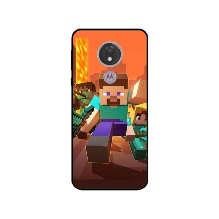Кейс за Motorola Moto G7, Minecraft модел №1, многоцветен, S1D1M0125
