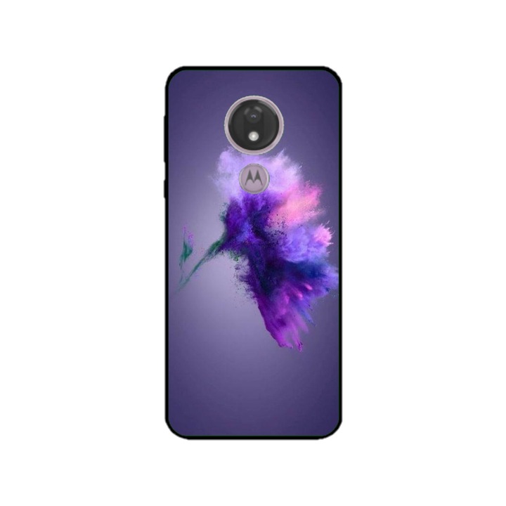 Husa personalizata Swim Case si Folie de Silicon pentru Motorola Moto G7 Power, model Flowers #19, multicolor, S1D1M0340