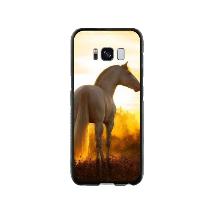 Персонализиран калъф за плуване и силиконово фолио за Samsung Galaxy S8 Plus, модел Horse #2, многоцветен, S1D1M0218