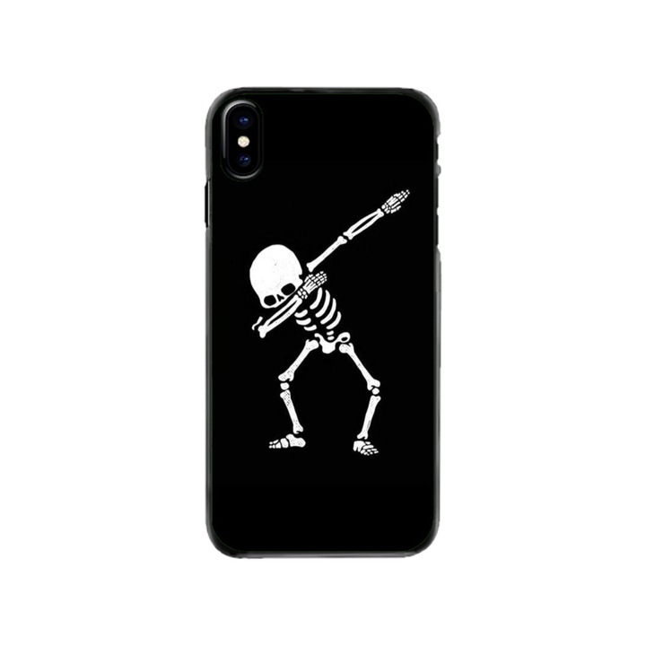 Персонализиран калъф за плуване и силиконово фолио за Apple iPhone XS Max, модел Dab Skeleton, многоцветен, S1D1M0034